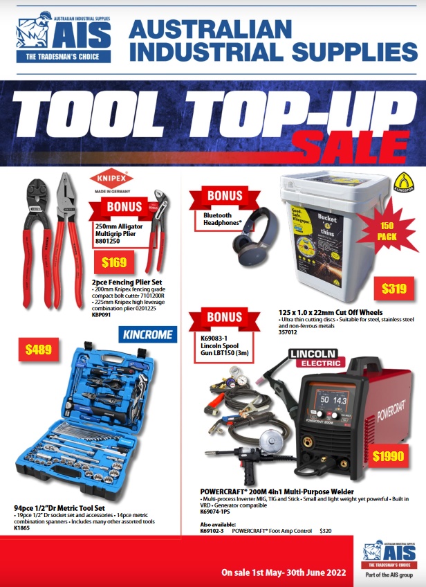 The AIS Summer Tools Catalogue is now available to download at swti.com.au