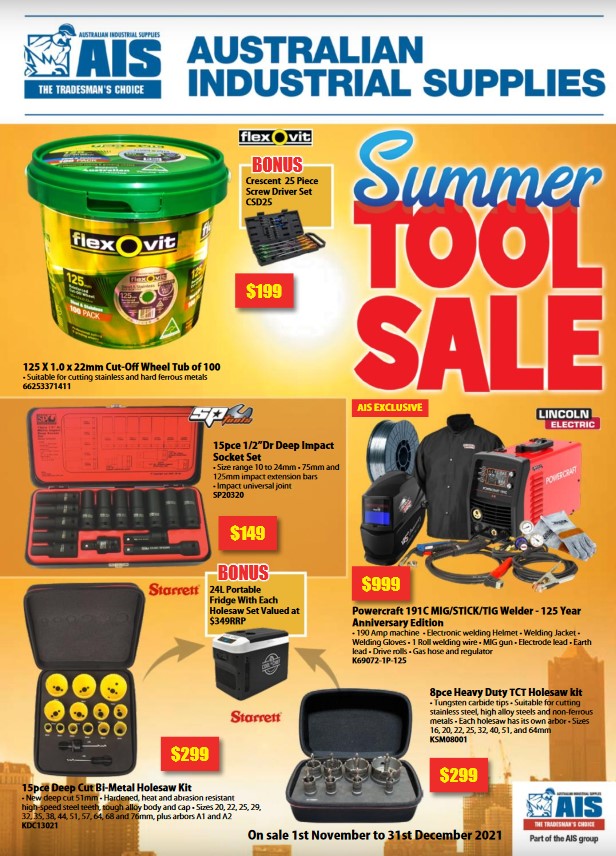 The AIS Summer Tools Catalogue is now available to download at swti.com.au